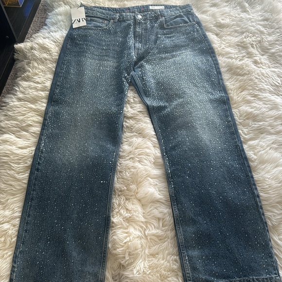 zara rhinestone jeans - Picture 5 of 7